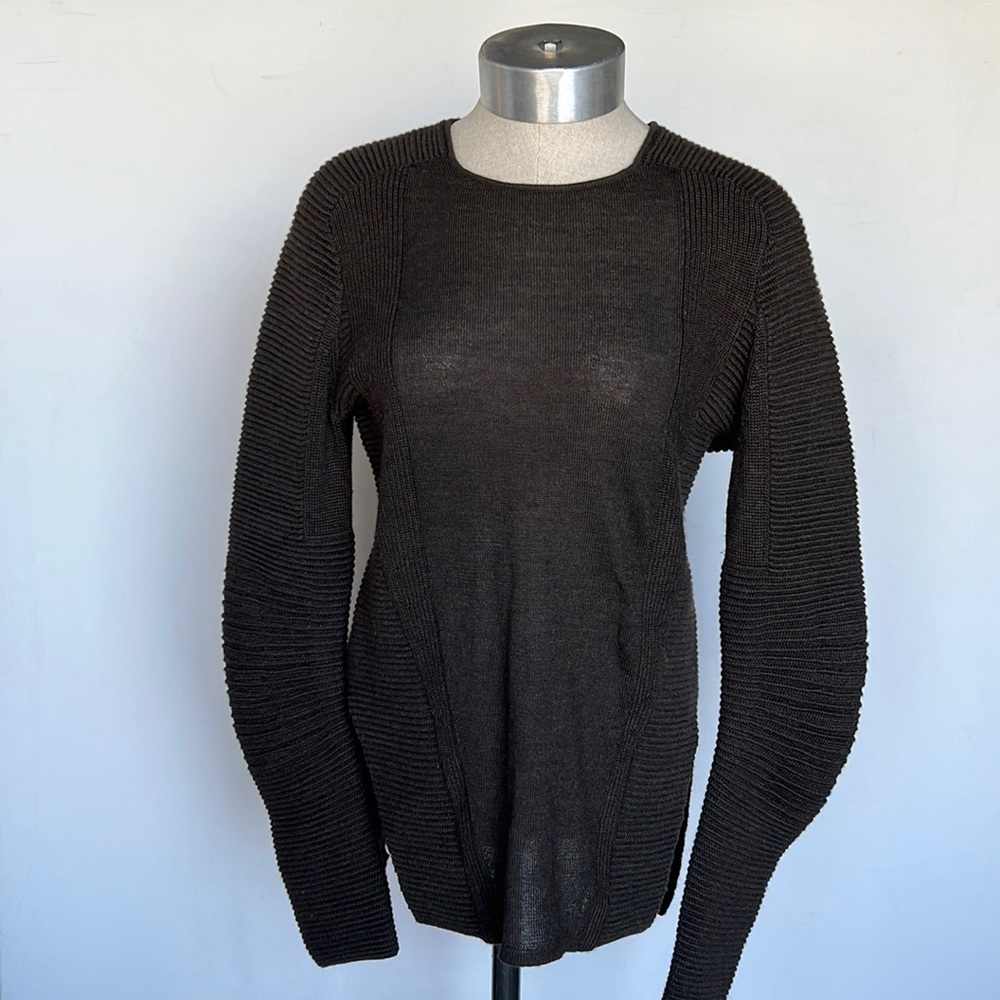Helmut Lang dark green alpaca silk sweater. Size P
